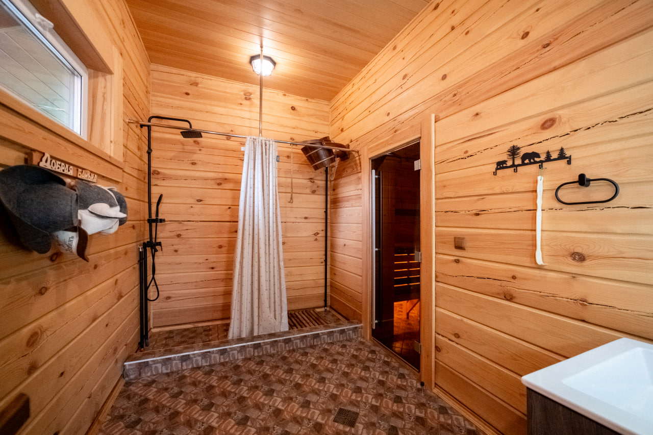 Отдых в бане на территории ранчо