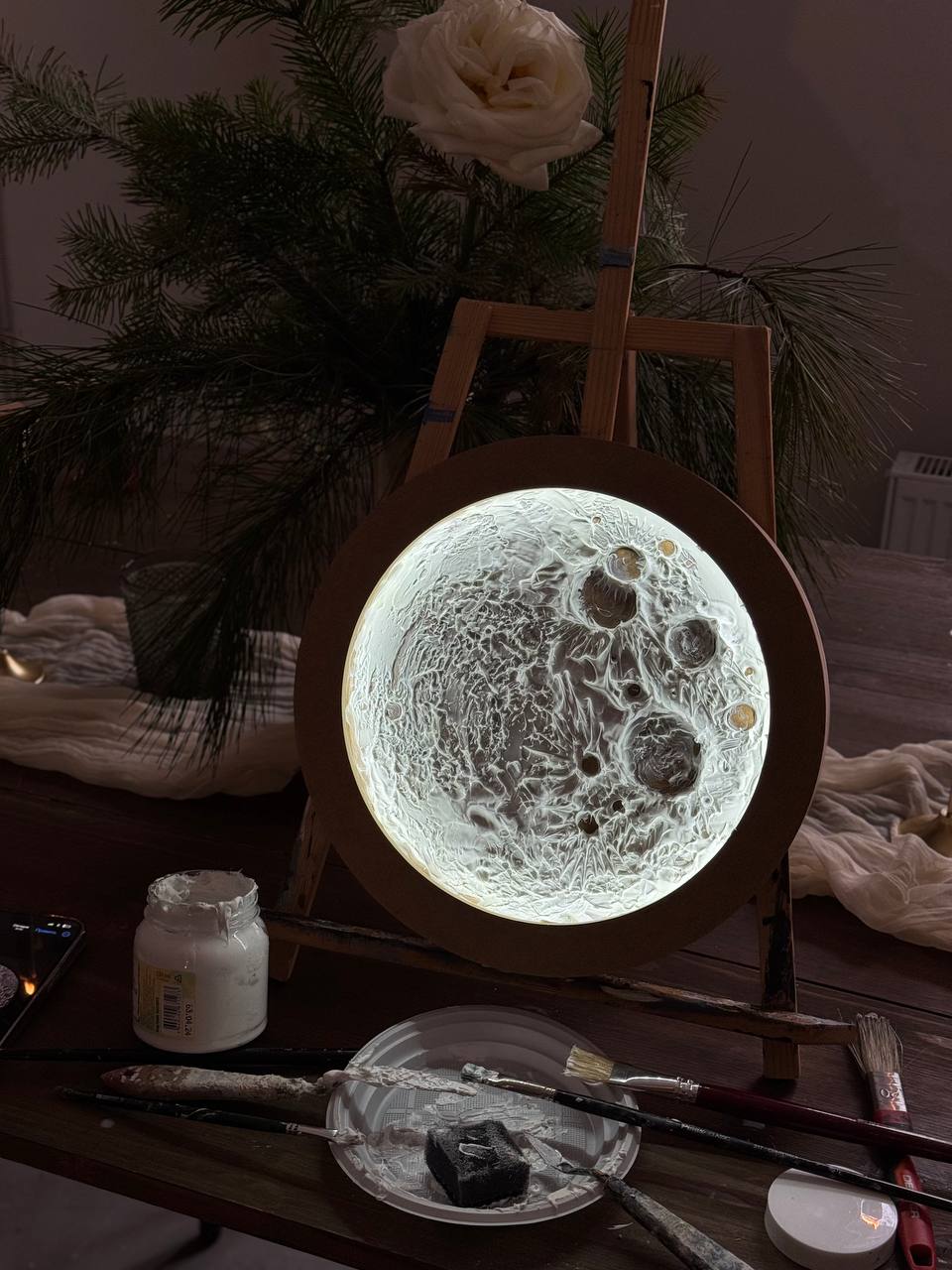 Мастер-класс по созданию текстурной Луны